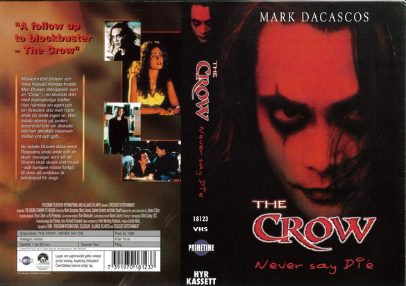 CROW - NEVER SAY DIE(Vhs))